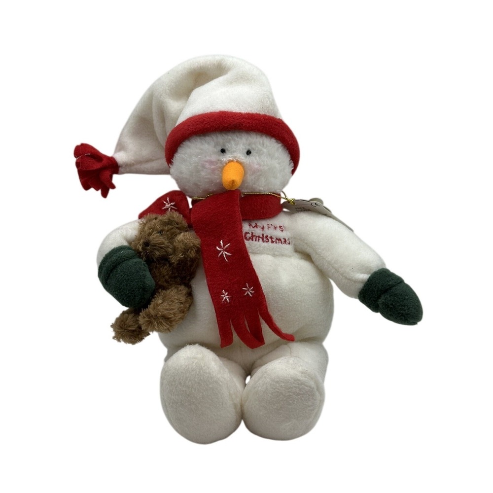 BABY GUND My First‎ Christmas Snowman 10" PLUSH Stuffed Toy Birth & Up Lovey